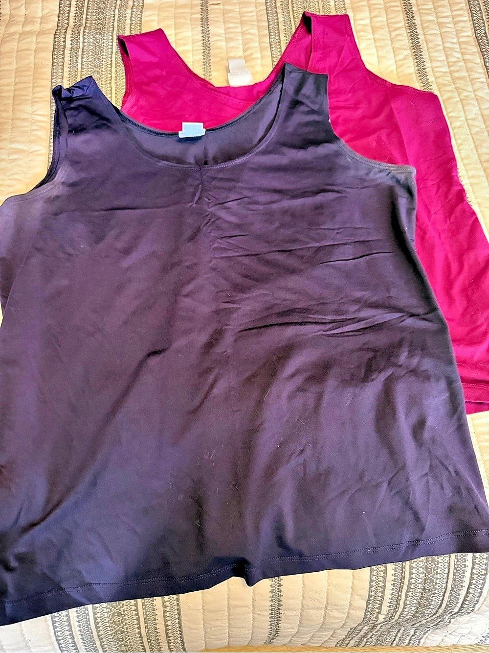 2 for 15!! Chicos Purple & Pink Tank Top Size 3 see measurements